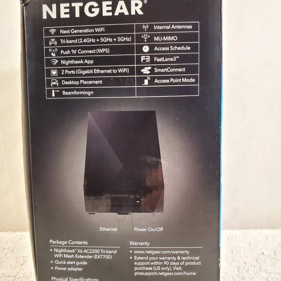 Netgear Nighthawk X6 EX7700 AC2200 Tri-Band WiFi Mesh Range Extender - Picture 7 of 7